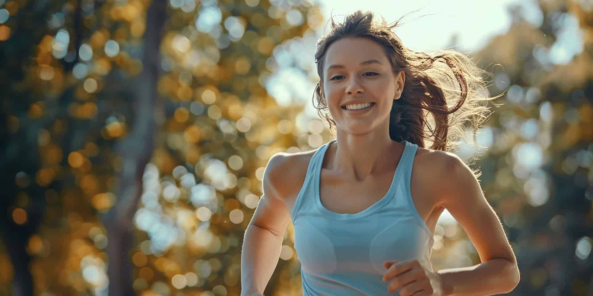 Mujer Haciendo Deportes Corriendo Parque